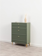 Комод напольный «Марион 16.249», 801×369×1066 мм, цвет дымчатый зеленый / олива шагрень - Фото 2