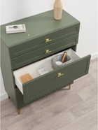 Комод напольный «Марион 16.249», 801×369×1066 мм, цвет дымчатый зеленый / олива шагрень - Фото 4