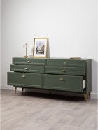 Комод напольный «Марион 16.256», 1601×369×788 мм, цвет дымчатый зеленый / олива шагрень - Фото 2