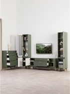 Гостиная «Марион», 4 предмета, компоновка 1, цвет зелёный - Фото 3