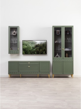 Гостиная «Марион», 3 предмета, компоновка 2, цвет зелёный