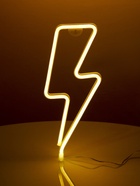 УЦЕНКА Неоновая вывеска «Молния», 34×13 см, AAx3+USB, свечение тёплое белое - Фото 3