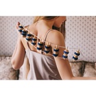 УЦЕНКА Массажёр-лента дерево/пластик для спины 10 звен 86*7,5*3см синий шильд ОТ - Фото 4