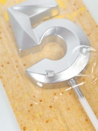 УЦЕНКА Свеча в торт на шпажке «Грань», цифра 5, серебро, 5 см - Фото 4