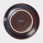 УЦЕНКА Чайная пара Magistro Garland, чашка 200 мл, блюдце d=14.2 см, фарфор, синяя, коричневая - Фото 5