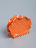 УЦЕНКА Салфетница "Цветок" керамика, цв. оранжевый, 12х5х10 см - Фото 2