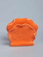 УЦЕНКА Салфетница "Цветок" керамика, цв. оранжевый, 12х5х10 см - Фото 4