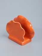 УЦЕНКА Салфетница "Цветок" керамика, цв. оранжевый, 12х5х10 см - Фото 5