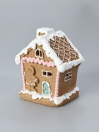 УЦЕНКА Сувенир полистоун свет "Имбирный домик с печенюшкой" 11,2х9х12,8 см - Фото 2
