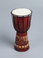 УЦЕНКА Сувенирный музыкальный инструмент "Барабан Джембе Узоры" 30х15х15 см МИКС - Фото 2