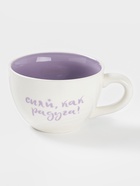 УЦЕНКА Кружка Доляна «Радуга», 475 мл, 15×12×7.8 см, керамика, с фигуркой, белая/сиреневая - Фото 2