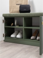 Тумба для обуви «Марион 14.64», 815×380×490 мм, цвет дымчатый зеленый / олива шагрень - Фото 2