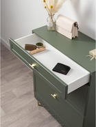 Тумба для обуви «Марион 16.134», 801×369×1066 мм, цвет дымчатый зеленый / олива шагрень - Фото 4