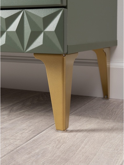 Тумба для обуви «Марион 16.134», 801×369×1066 мм, цвет дымчатый зеленый / альвиано