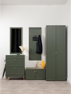 Тумба для обуви «Марион 16.134», 801×369×1066 мм, цвет дымчатый зеленый / олива шагрень - Фото 9