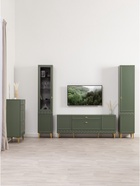 Шкаф - витрина «Марион 16.397.01», 400×369×2000 мм, цвет дымчатый зеленый / олива шагрень - Фото 9