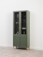 Шкаф - витрина «Марион 16.397.02», 801×369×2000 мм, цвет дымчатый зеленый / олива шагрень - Фото 2