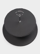 УЦЕНКА Блюдо 2-ярусное «Valley» из сланца 25/20×24 см - Фото 2