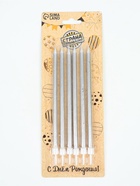 УЦЕНКА Свечи в торт «Ройс», 6 шт., высокие, 13 см, серебристый металлик - Фото 2