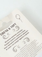 УЦЕНКА Свеча в торт «Грань», цифра 2, серебряный металлик, 6.5 см - Фото 4