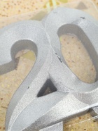 УЦЕНКА Свеча в торт юбилейная «Грань», цифра 20, серебро - Фото 3