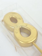 УЦЕНКА Свеча в торт на шпажке, цифра 8, золотой, 4.5×2.5 см - Фото 4