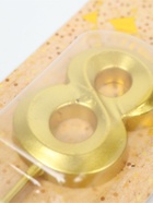 УЦЕНКА Свеча в торт на шпажке «‎Грань», цифра 8, золотая, 5 см - Фото 4