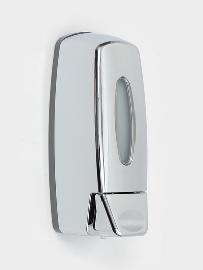 УЦЕНКА Диспенсер для жидкого мыла механический 350 мл, пластик, цвет хром