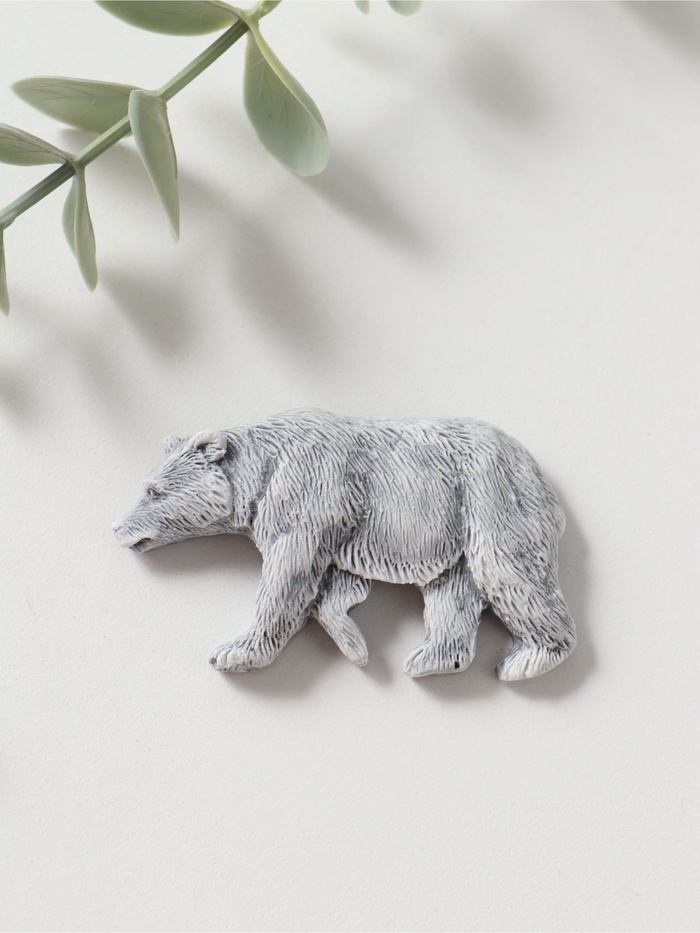 Магнит на холодильник «Медведь бурый», барельеф, 3.5 см