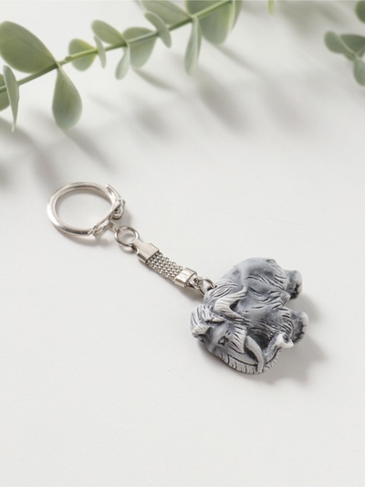 Брелок для ключей на кольце «Мамонт вид сбоку», 3.5 см