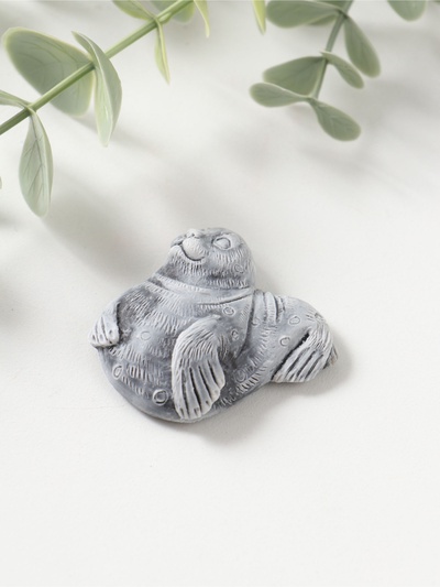 Магнит на холодильник «Нерпа», барельеф, 5 см