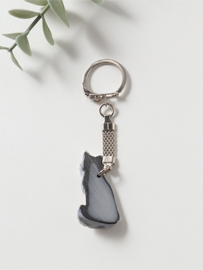 Брелок для ключей на кольце «Лисичка сидит», барельеф, 3.5 см