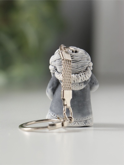 Брелок для ключей на кольце «Девушка с бубном», 4 см