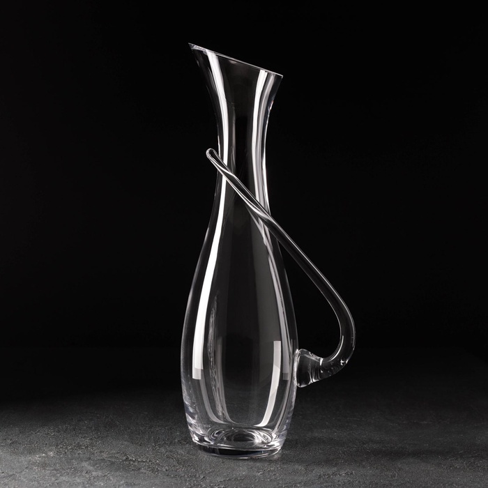 УЦЕНКА Декантер «Грюнер», 1.3 л, 15.5×11×37 см, с ручкой, стекло, прозрачный - Фото 1
