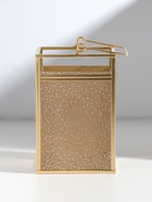 Подсвечник - фонарь «Капли», с ручкой, стекло, металл под золото, 10.5×12×19.4 см - Фото 3