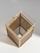 Подсвечник - фонарь «Капли», с ручкой, стекло, металл под золото, 10.5×12×19.4 см - Фото 4