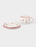 Чайная пара «Роза красная», 2 предмета: блюдце 16×1.5 см, чашка 13×10×7 см, белая  (артикул 10939616)  большой выбор товаров оптом и в розницу по низким ценам с доставкой