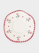 Чайная пара «Роза красная», 2 предмета: блюдце 16×1.5 см, чашка 13×10×7 см, белая  (артикул 10939616)  большой выбор товаров оптом и в розницу по низким ценам с доставкой