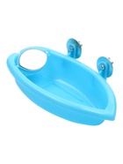 Ванночка-купалка для птиц «Лодочка», 18.5×9.5×4 см, с зеркалом, голубая 10953998