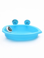 Ванночка-купалка для птиц «Лодочка», 18.5×9.5×4 см, с зеркалом, голубая - Фото 3