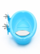 Ванночка-купалка для птиц «Лодочка», 18.5×9.5×4 см, с зеркалом, голубая - Фото 4