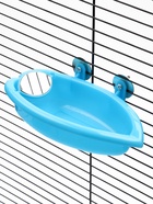 Ванночка-купалка для птиц «Лодочка», 18.5×9.5×4 см, с зеркалом, голубая - Фото 6