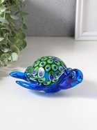 Фигурка стекло «Черепашка калейдоскоп», под муранское стекло, 10.5×13.5×7 см  (артикул 10955752)  большой выбор товаров оптом и в розницу по низким ценам с доставкой