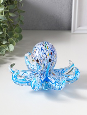 Фигурка стекло «Осьминог», под муранское стекло, 15.5×15.5×8.5 см
