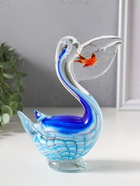 Фигурка стекло «Пеликан с рыбкой в клюве», под муранское стекло, 7.5×14×17 см  (артикул 10955754)  большой выбор товаров оптом и в розницу по низким ценам с доставкой