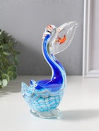 Фигурка стекло «Пеликан с рыбкой в клюве», под муранское стекло, 7.5×14×17 см  (артикул 10955754)  большой выбор товаров оптом и в розницу по низким ценам с доставкой