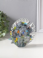 Фигурка стекло «Плоская пятнистая рыбка», под муранское стекло, 6.5×16×13 см  (артикул 10955755)  большой выбор товаров оптом и в розницу по низким ценам с доставкой