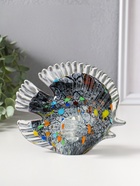 Фигурка стекло «Плоская пятнистая рыбка», под муранское стекло, 6.5×16×13 см  (артикул 10955755)  большой выбор товаров оптом и в розницу по низким ценам с доставкой