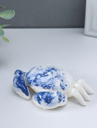 Фигурка керамика «Краб», бело-синий, 10.8×8.4×3 см  (артикул 10957809)  большой выбор товаров оптом и в розницу по низким ценам с доставкой