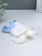 Фигурка керамика «Черепаха», бело-синий, 14.5×12.5×4.8 см  (артикул 10957811)  большой выбор товаров оптом и в розницу по низким ценам с доставкой